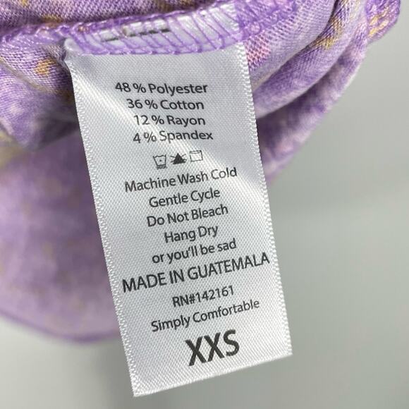 Lularoe Irma Womens Tunic T Shirt High Low Mandala Floral Purple XXS NEW - Picture 8 of 13